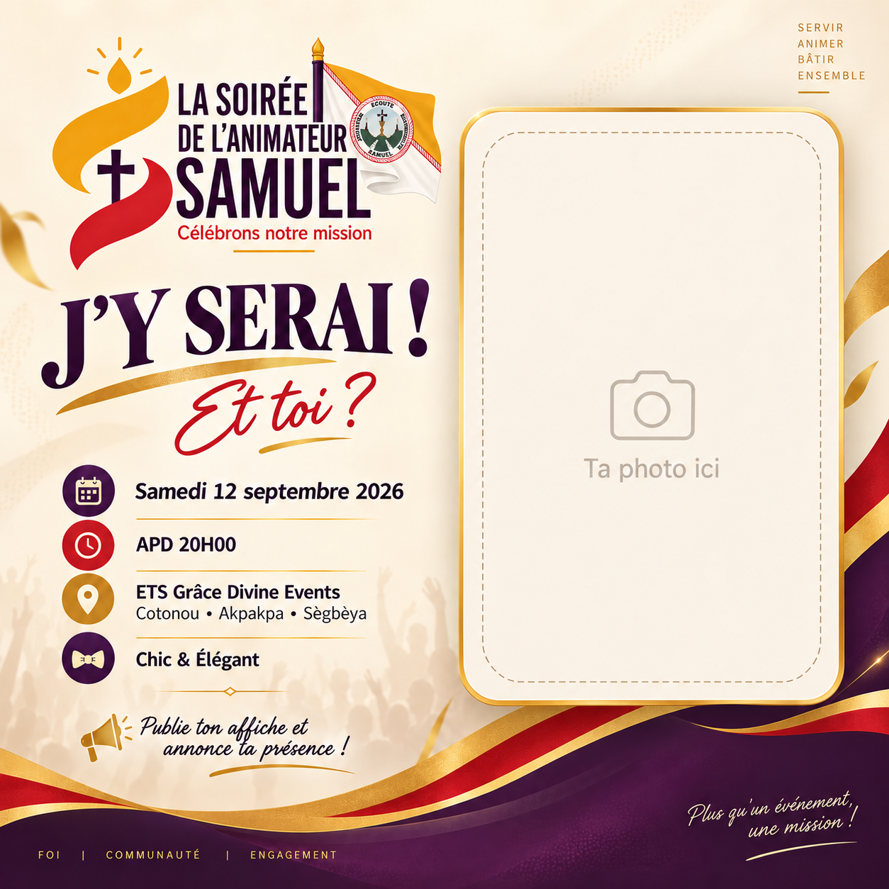 Affiche de l’événement Soirée de l’Animateur Samuel 2026